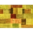 thumbnail image 1 of Ahgly Company Machine Washable Indoor Rectangle Patchwork Yellow Transitional Area Rugs, 8' x 10', 1 of 4
