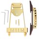 thumbnail image 1 of Bridge Tailpiece Rosewood Base Bridge Screw Wrenches for 6 String Jazz Guitar (Gold), 1 of 4