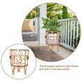 thumbnail image 6 of Raindrops Planter Pot With Stand Rattan 1Pcs For Indoor Space, 6 of 7