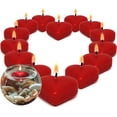 thumbnail image 1 of HYOOLA Bougies Flottantes Cœur Rouge Premium - Lot de 15 Bougies Cœur d'Amour - Durée de Combustion 2 Heures - Bougies Rouges 1.8 Pouces - Fabriqué en Europe, 1 of 7
