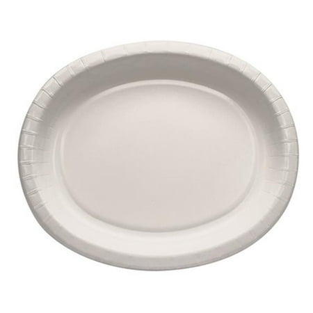 - Touch of Color 433272 12 In. Oval Platters, White - Case of 96