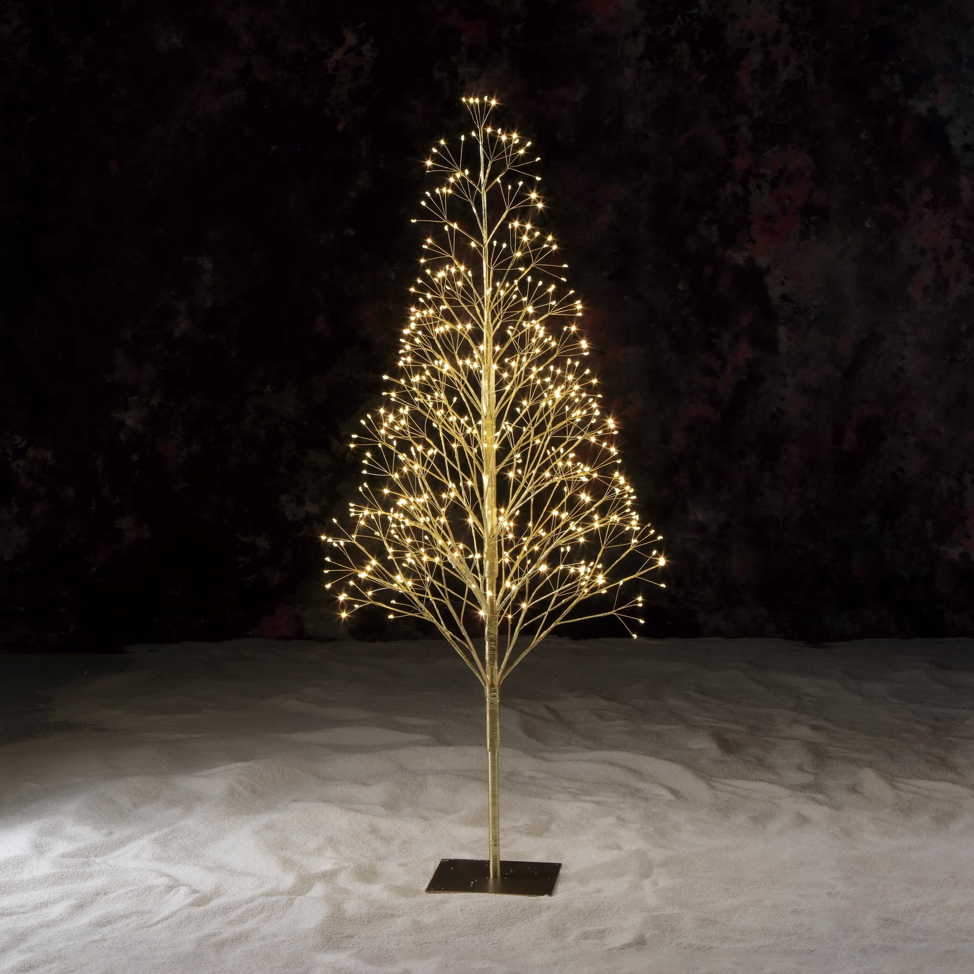4' Pre-Lit Starburst Tree with 500 Warm White Twinkling LED Lights, by Holiday Time