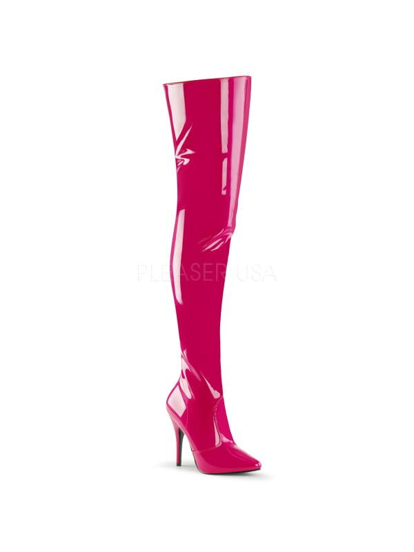SED3010/HP Pleaser Single Soles Thigh High Boots HOT PINK Size: 8 SED3010/HP Pleaser Single Soles Thigh High Boots HOT PINK Size: 8