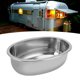 thumbnail image 4 of Fregadero para RV Fregadero para Lavabo a Mano Cepillado de Acero Inoxidable de 393X273 MM Fregadero de Cocina Ovalado para RV Pequeño Cepillado y Pulido con Orificio de Drenaje ANGGREK Otros, 4 of 8