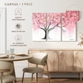 thumbnail image 4 of Elephant Stock Mountain Blossom Tree Wall Art - Horizontal Multi Panel Canvas - Living Room Wall Decor - Floral And Botanical Multi Panel - Pink And Beige Decor By Ashvin Harrison - 23" x 14", 4 of 4