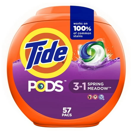 Tide PODS Spring Meadow HE Laundry Detergent Pacs - 57 ct- Pack of 2