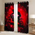thumbnail image 2 of Feelyou Dirt Bike Sport Black Out Curtains for Kids, Neon Red Abstract Curtains Pack of 2 (42x63 Each), Modern Motorcycle Lover Bedroom Curtains, Black Out Curtains Decor, 2 of 6