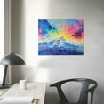 thumbnail image 4 of Nawypu  Aurora Borealis Wall Art Modern Home Décor Blue Northern Lights Colorful Abstract Picture Bedroom Artwork Canvas Painting for Living Room Office Wall Decor Large Frame, 4 of 6