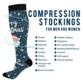 thumbnail image 2 of FORMRS Womens Knee High Socks Casual Long Thick Travel Daily Wear, 1 Pair, Christmas Santa, 2 of 6