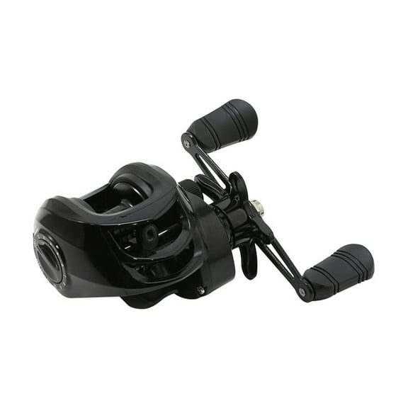 MixMart Baitcaster Reels 7.2:1 Gear Ratio 12  Bearings Baitcaster Reel Left-handed Fishing Reels with Lengthen Ergonomic Black