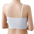 thumbnail image 6 of Women Knit Strapless Bandeau Bra Scalloped Lace Edge Antiâ Invisible TubeâTop Bralette for Layering, 6 of 8