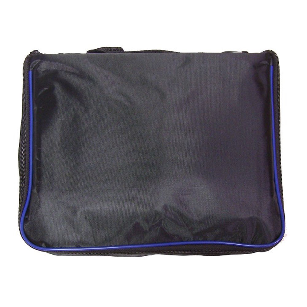 NEW Small Collector Lapel Pin Bag 5 Page Black w/ Blue Piping