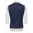 thumbnail image 2 of COOFANDY Black Vests Men Slim Fit Waistcoat Vest Notch Lapel Dressy Suit Vests, 2 of 6