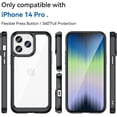 thumbnail image 5 of Case for iPhone 14 Pro Case Slim Dropproof [Defend from Drop/Scratch/Slip/Fingerprint] Clear Acrylic Hard Back Soft TPU Bumper Hybrid Phone Cover for iPhone 14 Pro-Black, 5 of 16