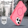 thumbnail image 2 of ELEHOLD Case for iPhone 16 Pro Max, Military Grade Protection Magnetic Cas Translucent Matte PC Case,Rose, 2 of 4