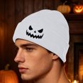 thumbnail image 4 of SYMOID White Hall-oween Pumpkin Cuffed Knit Beanie, Warm Winter Skull Cap for Men Women Hats,Size Free Size, 4 of 4