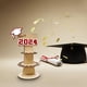 thumbnail image 1 of Soporte para regalo de dinero de graduación BLESIY 2024 Sombrero blanco, 1 of 8