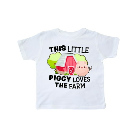 

Inktastic This Little Piggy Loves The Farm Gift Toddler Boy or Toddler Girl T-Shirt