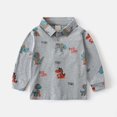 thumbnail image 2 of WUANDIXFA Toddler Cotton Tshirt Toddler Boys Long Sleeved T Shirt Comfortable Polo Shirt Casual Versatile Tshirt Daily Wear School Shirts,Grey,5-6 Years, 2 of 9