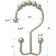 thumbnail image 3 of Anillos de ganchos para cortina de ducha, ganchos de ducha de doble deslizamiento de metal resistente al óxido para cortinas de barras de ducha de baño, juego de 12 ganchos Xemadio WRMH-1457, 3 of 8