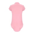 thumbnail image 7 of Y-Sunset Girls Button Down Shirt Dress, Short Sleeve Casual Linen Tunic Dress, Kids Collared Summer Dress with Pocket, Loose Fit Beach Cover Up for Girls(Pink/3-4 Years), 7 of 7