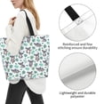 thumbnail image 4 of Bingfone Canvas Tote Bag For Women With Inner Pocket Aesthetic Cute Shopping Tote Bags Reusable Grocery Bags-Bears And Tropical Leaves, 4 of 9