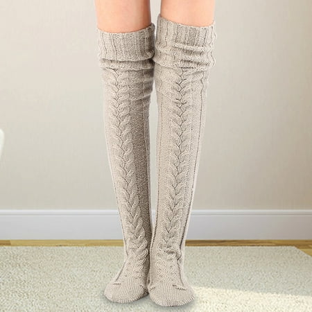 

Sock for Women，Clearance Autumn And Winter Knitted Knee Length Stockings Women s Lengthened Floor Stockings WOOL Pile Stockings