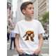 thumbnail image 2 of Boys Halloween Pumpkin Robot Graphic T-Shirt, Black Casual Style Halloween Shirts With Robot Pumpkin Design, Girls/Boys Fall Clothes, Round Neck Short Sleeve T-Shirt, 2 of 7
