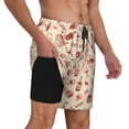 thumbnail image 3 of Haiem Red Wine Mens Swim Trunks with Compression Liner 2 in 1 Swimming Shorts Stretch Swimwear Quick Dry,Board Shorts-Medium, 3 of 9
