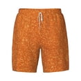 thumbnail image 4 of Lsque Mens Swim Trunks Orange Glitter Pattern - Bathing Suit Compression Liner - Beach Swim Shorts Swimwear - (S-3XL) - Stretch Quick Dry -Medium, 4 of 9