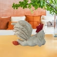 thumbnail image 4 of BCZHQQ White Rooster Statue with Enchanting Posture & Long Eyelashes Table Art Sculpture Funny Resin Figurine Decoration,Rustic Kitchen Decor,Farm Animal Table Ornament as Housewarming Gifts, 4 of 8