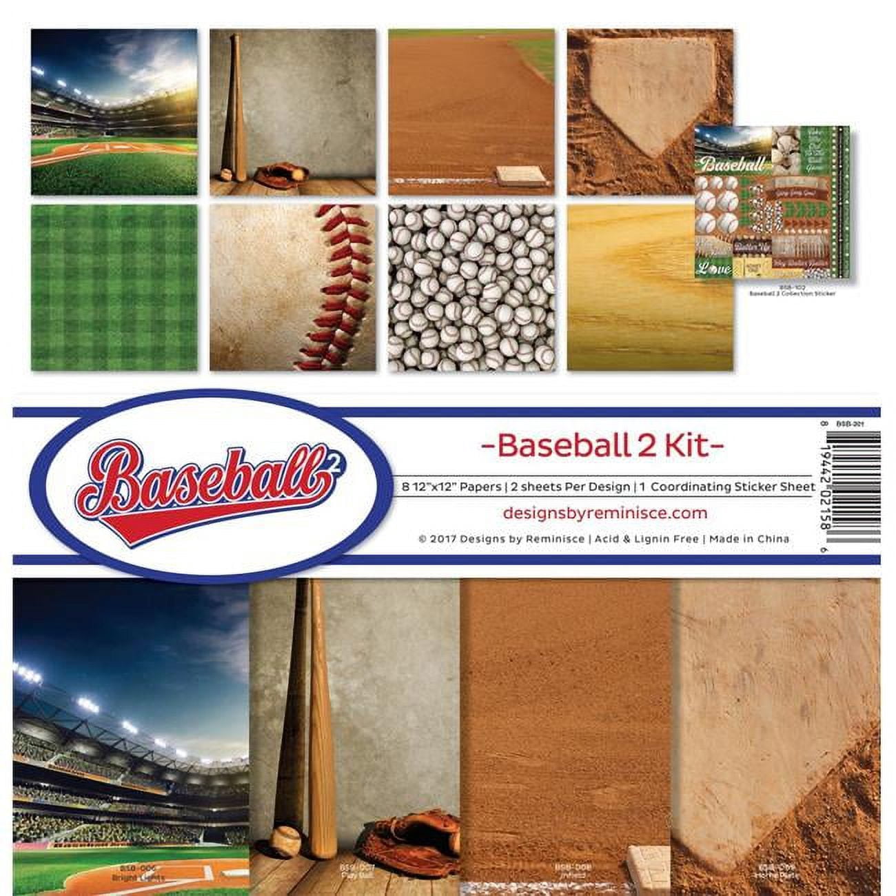 Reminisce TRUC-200 Running Themed Scrapbook Paper Kit - 10 Double-Sided 12x12 Sheets & 1 Sticker Sheet, Acid-Free