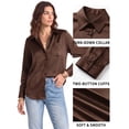 thumbnail image 6 of MOYIKO Button Down Shirts for Women Long Sleeve Stain Silk Collared Work Office Basic Business Dress Shirts Blouses Tops, 6 of 7