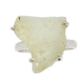 thumbnail image 1 of Libyan Desert Glass (Tektite) 925 Sterling Silver Ring Jewelry s.8.5 ALLR-2979, 1 of 1