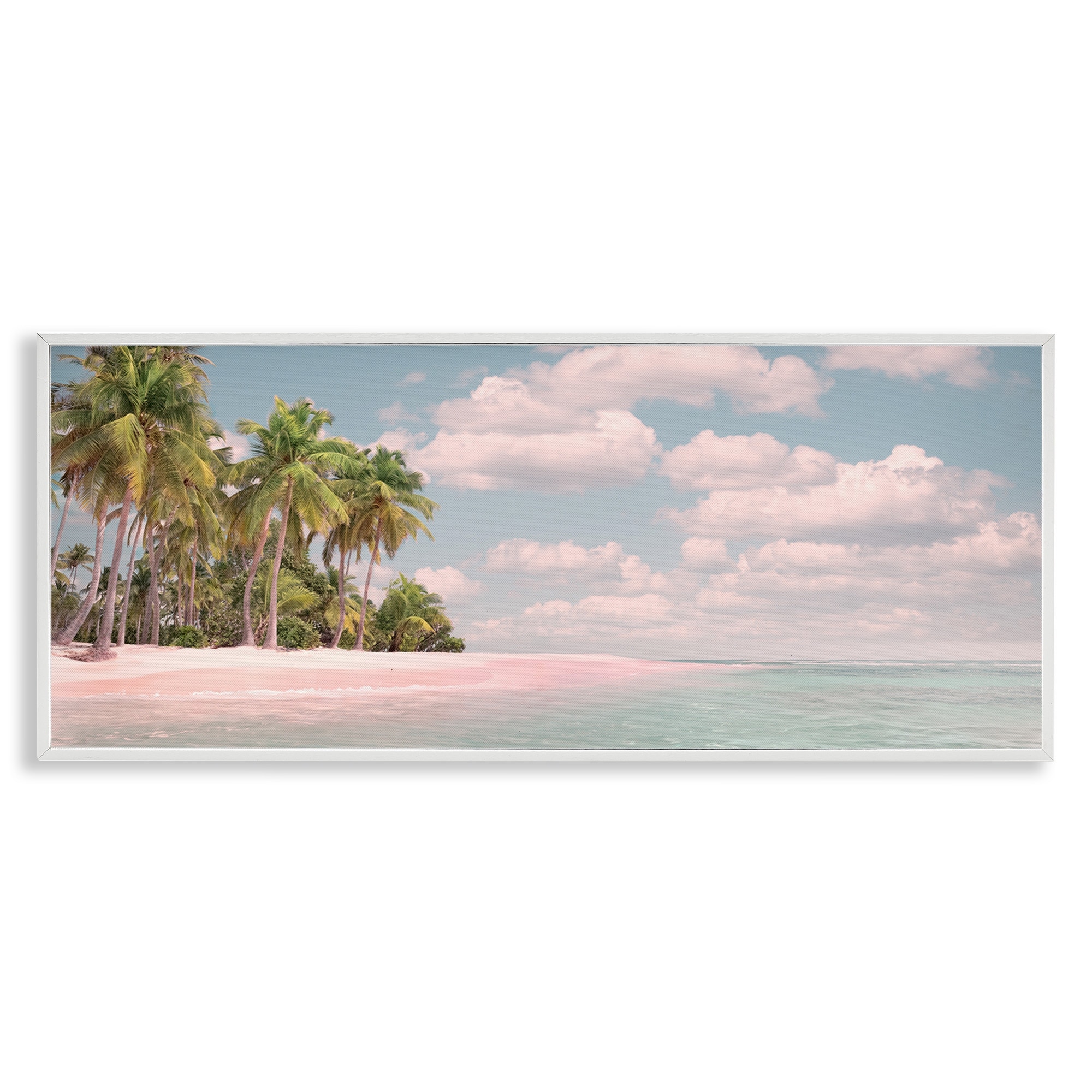 Stupell Industries Clear Water Tropical Beach Coast Sun Bleached Photography, 30 x 13, Design by Mike Calascibetta