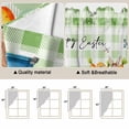 thumbnail image 5 of Green Plaid Easter Swag Curtains for Kitchen/Bedroom/Living Room, Blue Truck Spring Floral Bunny Animals Scalloped Curtains 63 Inch Long, Window Swag Topper Curtains Valances 2 Panels Set 36"x63", 5 of 8