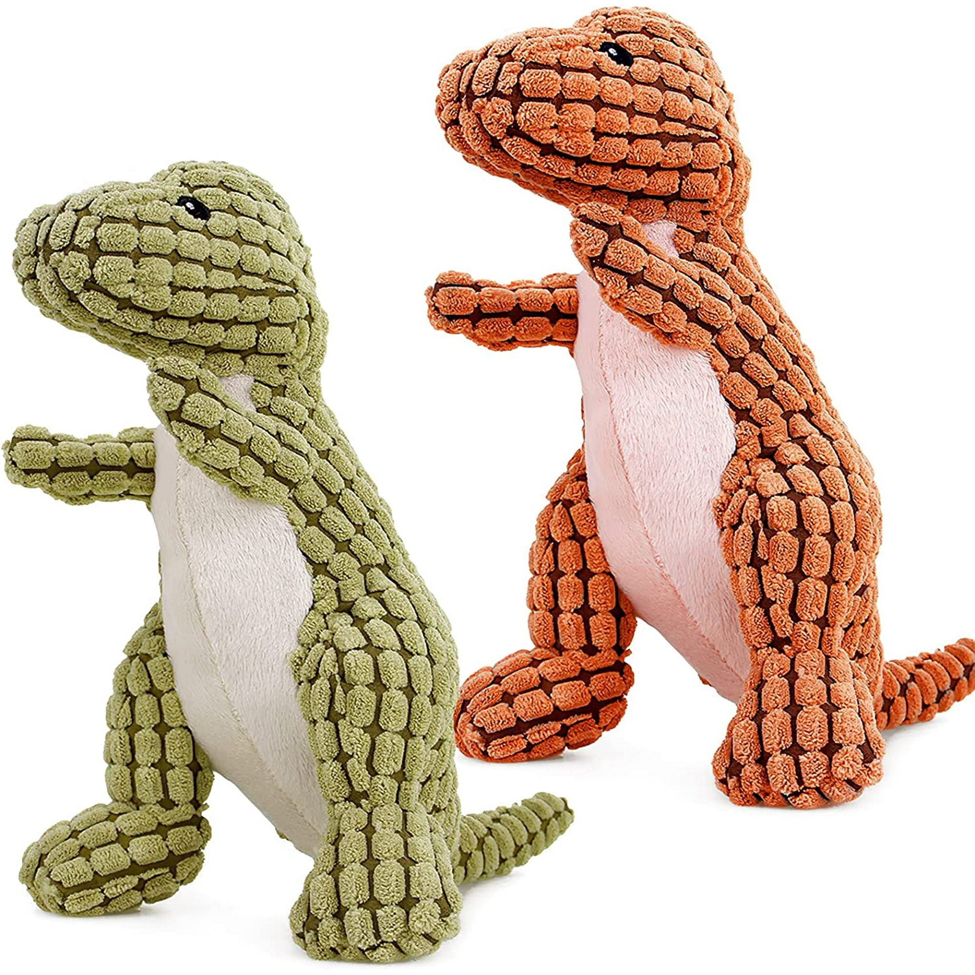 Plush Dinosaur Dog Toys Durable Dog Toys for Aggressive Chewers Small Breed Cute Dinosaur Squeaky Dog Toys Dog Chew Toys for Small Medium Dogs and