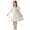 R127 White, variant on Curuila Toddler Child Girls Dress Puffy Sleeves Solid Color Crew Neck Soft Casual Dresses Size 3-4 Years