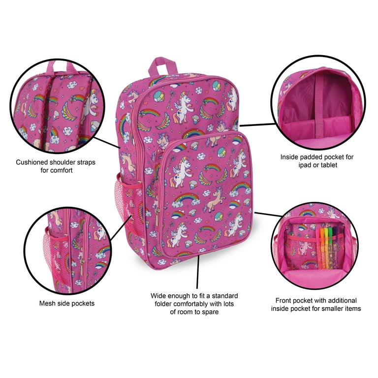 Kids Unicorn Backpack For Girls Rainbow School Bag