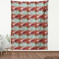 thumbnail image 4 of Ambesonne Ethnic Fabric by the Yard Upholstery, Grunge Paisley, 1 Yard, Turquoise Orange Black, 4 of 5