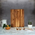thumbnail image 3 of TeakCraft Large Walnut Cutting Board with Juice Grove, Chopping Board for Meat, Knife Friendly, Reversible, The Petra (20x15x1inch), 3 of 7