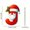 J, variant on HomeDM Letter J Christmas Ornaments Red Santa Claus Christmas Letters Hanging Pendant for Christmas Tree Decorative 2D Acrylic Xmas Alphabet Letters for Christmas Tree Wreath Holiday Decor