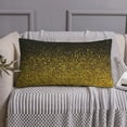 King Pillow Cases Standard Size Gold Glitter Gradient 20x36in Soft