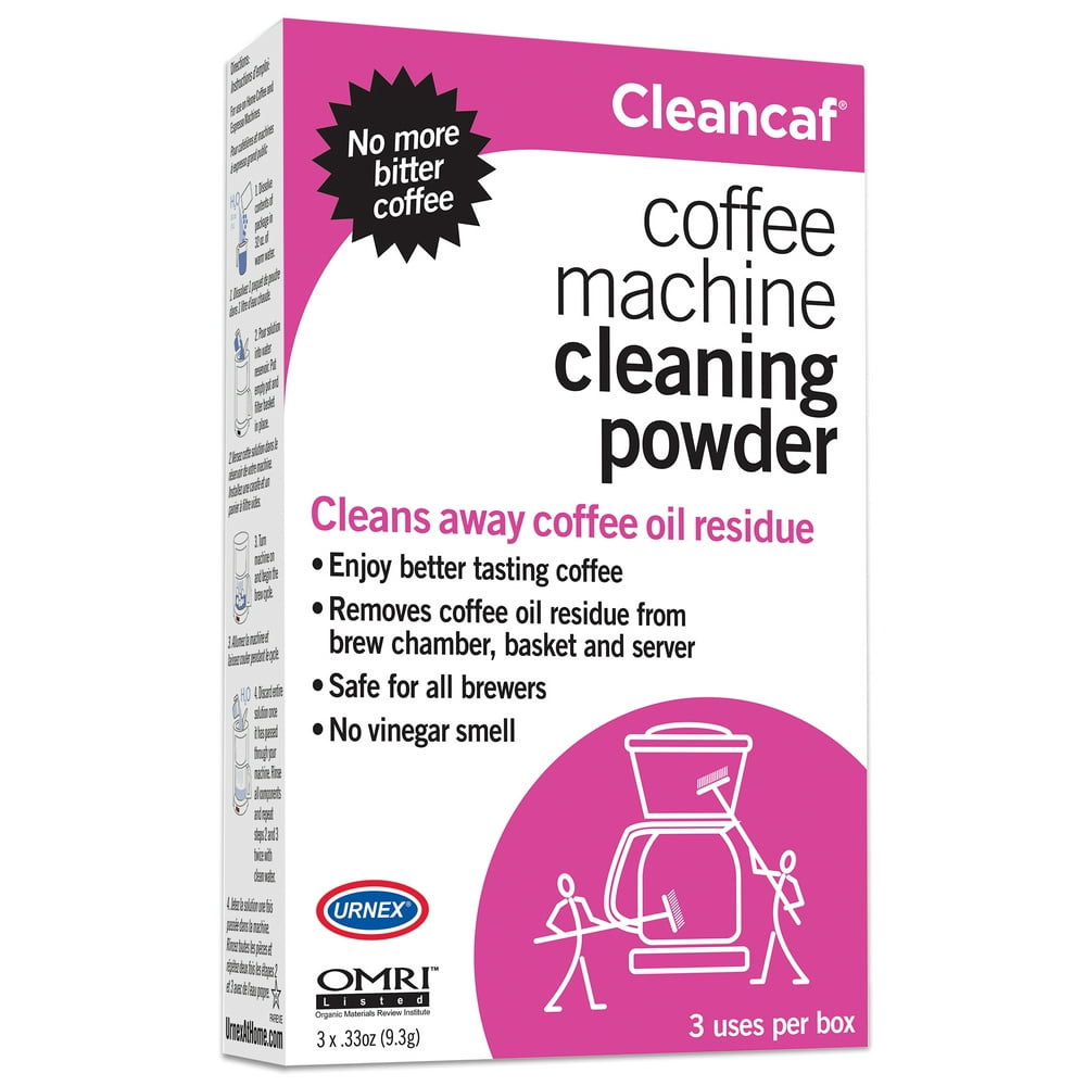 Cleancaf Coffee Maker Espresso Machine Cleaner, Odorless and Non Toxic, Contains 3 Packets of