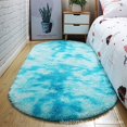 thumbnail image 1 of Manta de lujo ligera para la mesita de noche del dormitorio, manta para la mesita de noche de la sala de estar, alfombra de piso simple ovalada, alfombra antideslizante con efecto tie dye para, 1 of 6