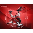 thumbnail image 2 of Bicicleta Spinning Uso Rudo 18 kilos Banda profesional con agarres de frecuencia Blanco UrbanFit Pro AT17862, 2 of 7