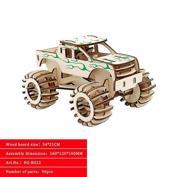 Wooden Jigsaw Puzzle 3d Shell Gun Simulation Bus Motorcycle Sports Car Model Laser Cutting Hardcover Educational Toys Kids Gift