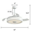 thumbnail image 4 of Sofucor 42 Inch Ret retractable Smart Ceiling Fan with Lights Bluetooth Control Speaker Dimmable Lights, 4 of 12