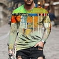 thumbnail image 1 of Qertyioot Mode Homme Ample Col Rond Haut 3d, 1 of 5