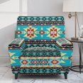 thumbnail image 2 of Yuyamidu Western Reclining Chair Covers 4 Pieces Navajo Stretch Recliner Couch Protector with Elastic Edge Washable Recliner Protector for Living Room Bedroom, Home Decor, 2 of 8